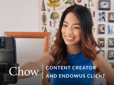 Host, content creator, and Endowus client - Chow Jia Hui, also known as Chow